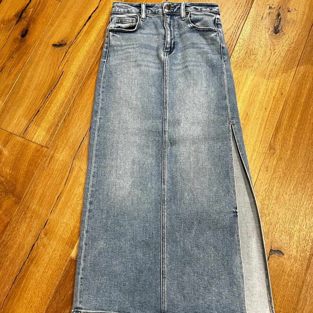 Vici Denim Maxi Skirt